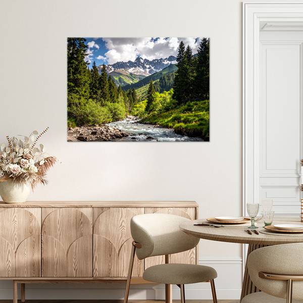 Canvas schilderij Bergen 120 x 80 cm