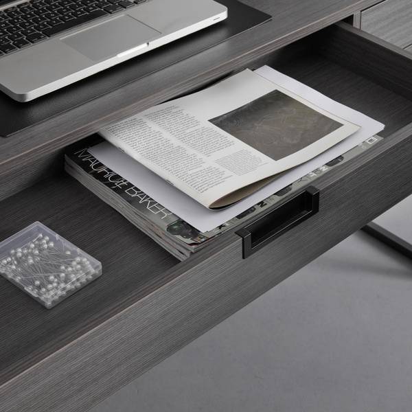 Schreibtisch AURORA Braun - Metall - 50 x 76 x 120 cm