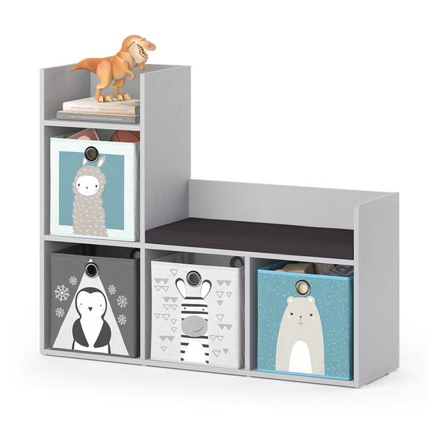 Kindersitzbank Luigi 38793 Grau - Holzwerkstoff - 108 x 89 x 31 cm