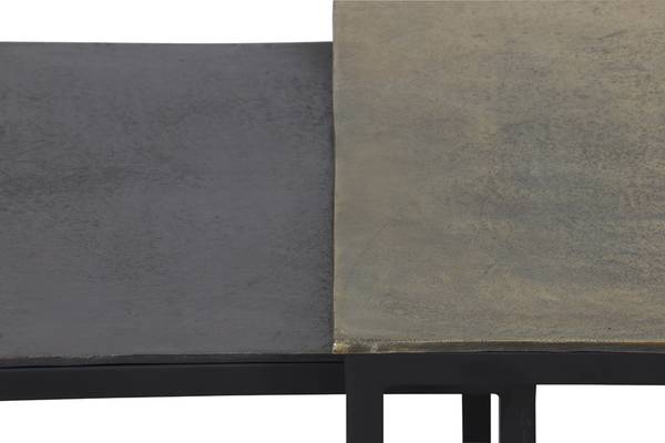 Couchtisch KUMALU 3-er Set Braun - Metall - 60 x 45 x 120 cm