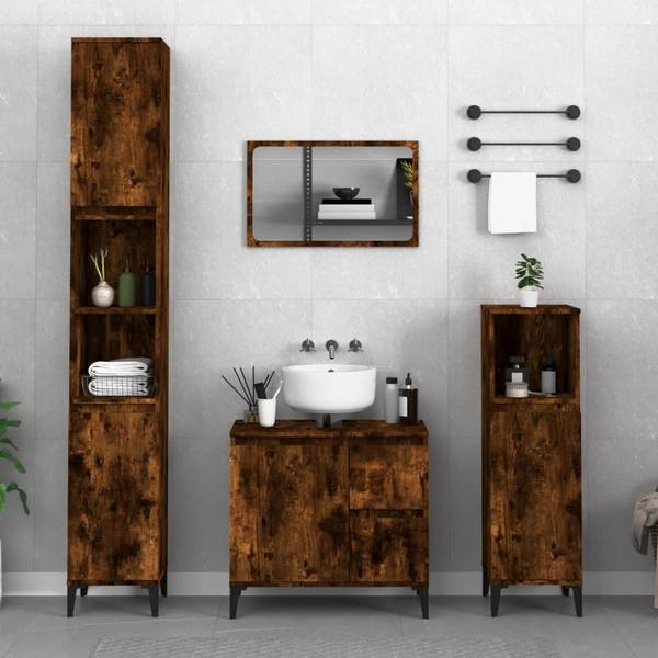 Badschrank 3029248 Raucheiche Dekor