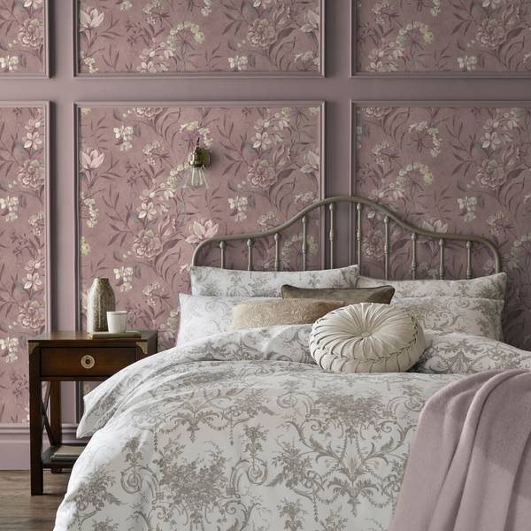 Vliestapete Blairmore Blumen Violett - Fleece - 52 x 1000 x 2 cm