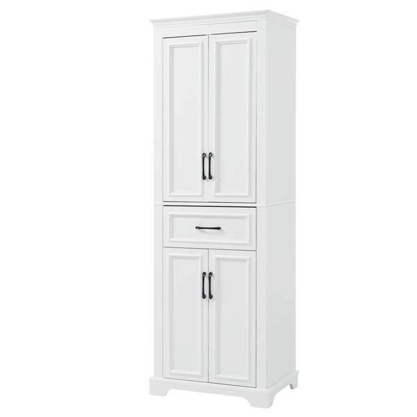 Badezimmerschrank Aphrodite Ⅲ Weiß - Holzwerkstoff - 40 x 180 x 60 cm