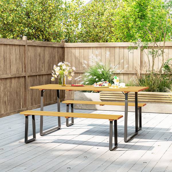 3er Set Sitzgruppe 84G-827V00ND Braun - Tanne - 76 x 77 x 178 cm