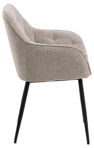Chaise de salle à manger Brooke lot de 2 Beige - Métal - 58 x 83 x 55 cm
