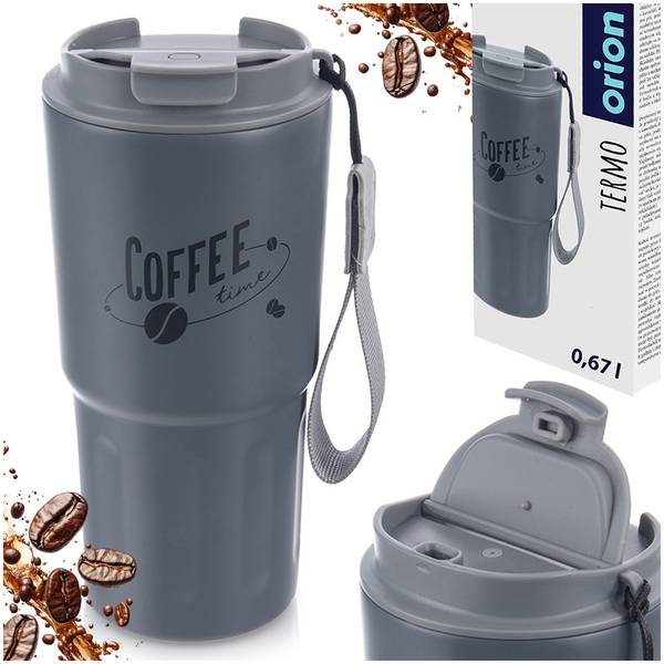 Thermobecher 112281 Grau - Edelstahl - 9 x 20 x 9 cm