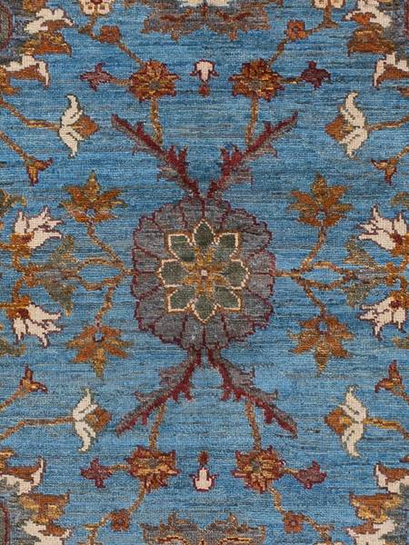 Orientteppich Oriental Blau - Naturfaser - 155 x 1 x 209 cm