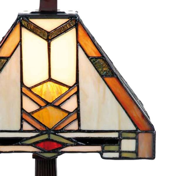 Tiffany Tafellamp Coralie beige - glas - 22 x 38 x 22 cm