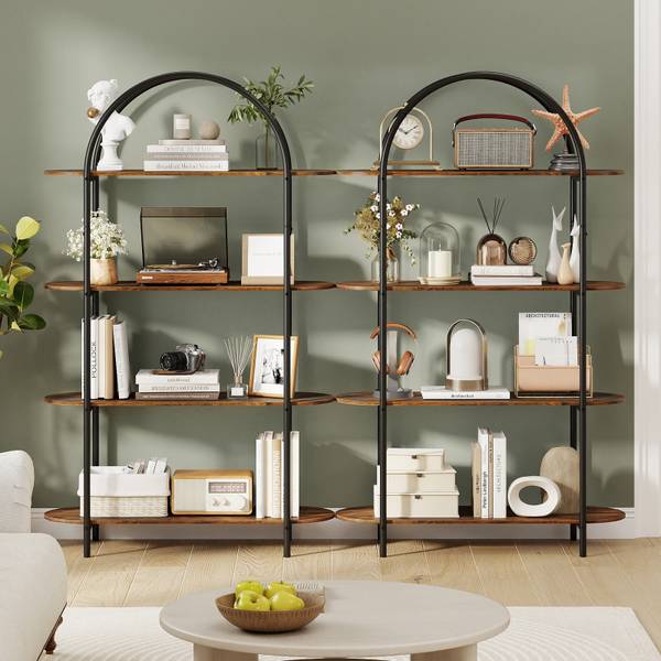 4-stöckiges Bücherregal 04912687 Braun - Holzwerkstoff - 95 x 156 x 34 cm