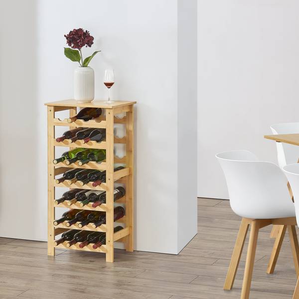 Weinregal Äänekoski Braun - Bambus - 47 x 94 x 29 cm