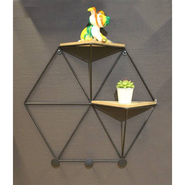 Etagère murale EXA Noir - Métal - 43 x 46 x 13 cm