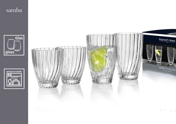 Trinkgläser-Set Samba 12-teilig Glas - 1 x 1 x 1 cm