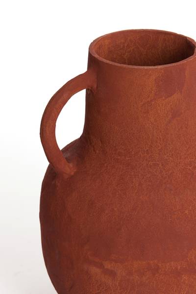Vase SARMANO Rot - Metall - 19 x 26 x 19 cm