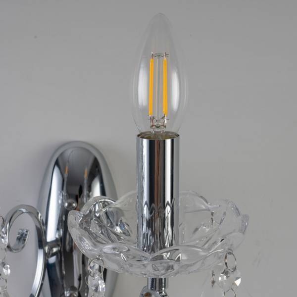 Wandleuchte Pavia Silber