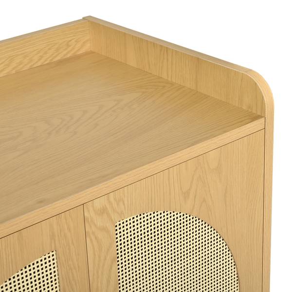 Sideboard RattanWoody Ⅳ Braun - Holzwerkstoff - 40 x 121 x 60 cm