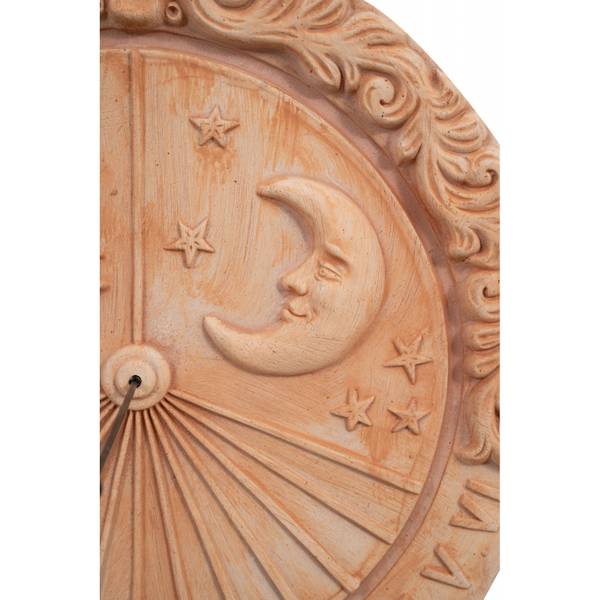 Sonnenuhr SONNE MOND Braun - Terracotta - 6 x 53 x 53 cm