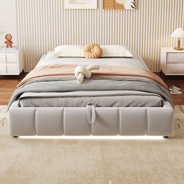 Polsterbett Phoebe Ⅷ Beige - Breite: 155 cm