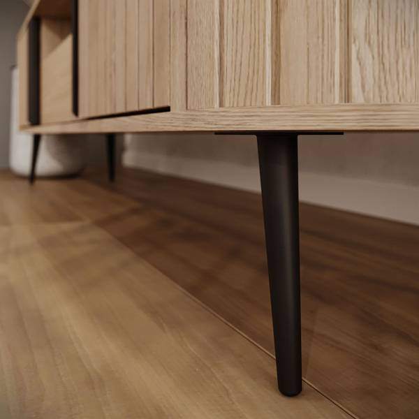TV-Schrank WILLOW Schwarz - Braun - Holzwerkstoff - 196 x 51 x 40 cm