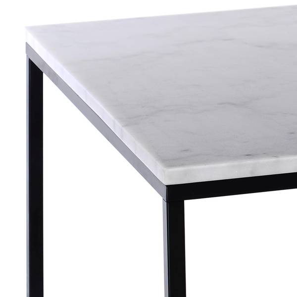THIS & THAT Couchtisch Schwarz - Weiß - Marmor - 75 x 48 x 75 cm