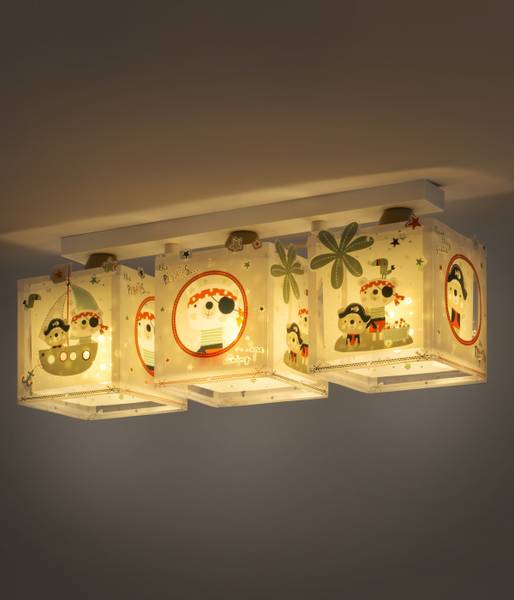 Deckenleuchte 3 Lichter Kinder The Pirat Kunststoff - 14 x 21 x 50 cm