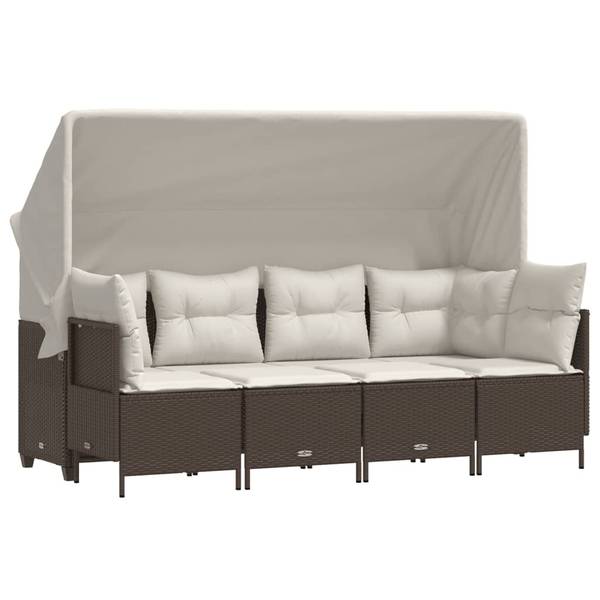 Garten-Lounge-Set 3036185-2 (5-teilig) Braun