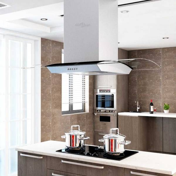 Dunstabzugshaube 50665 Silber - Edelstahl - 90 x 108 x 54 cm