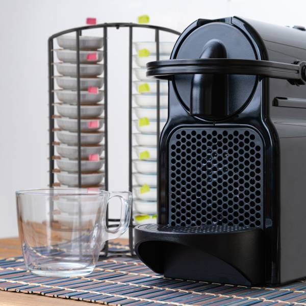 Porte-capsules pour 32 dosettes Noir - Fer - 18 x 29 x 9 cm
