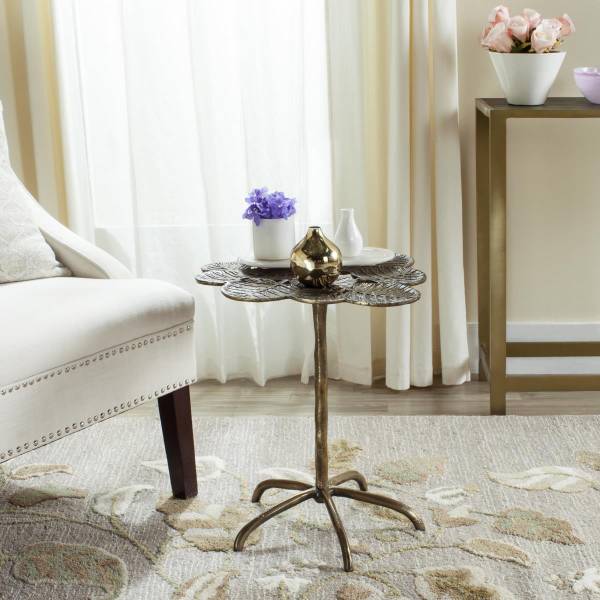 Akzenttisch BEULA Beige - Metall - 47 x 55 x 48 cm