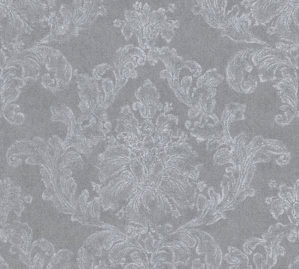 Vliestapete 4029 Barock Optik modern Grau - Weiß - Fleece - 53 x 1005 x 1 cm