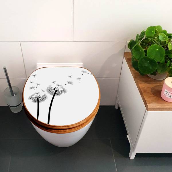 WC-Sitz mit Absenkautomatik Pusteblume 2 Bambus - Holzwerkstoff - 38 x 5 x 49 cm