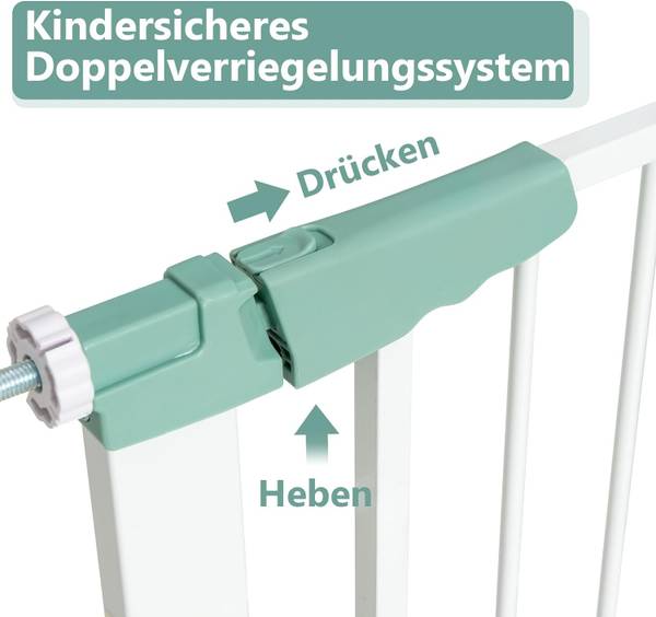 Türschutzgitter BE10009WH Weiß - Metall - 2 x 76 x 132 cm