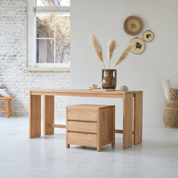 Schreibtisch Eden Beige - Eiche - 160 x 74 x 60 cm