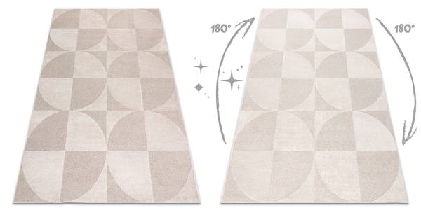Tapis P21584 Beige - Polypropylène - 80 x 1 x 150 cm