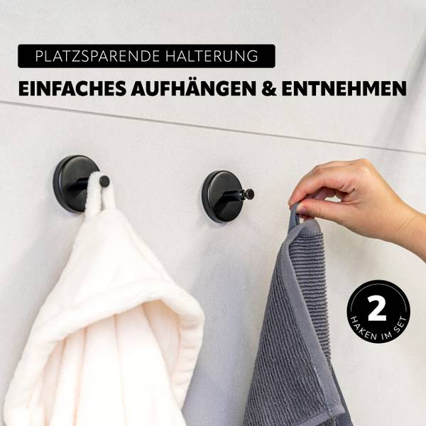 Badzubehör Piazza Black 5er-Set Schwarz - Metall - 15 x 35 x 12 cm