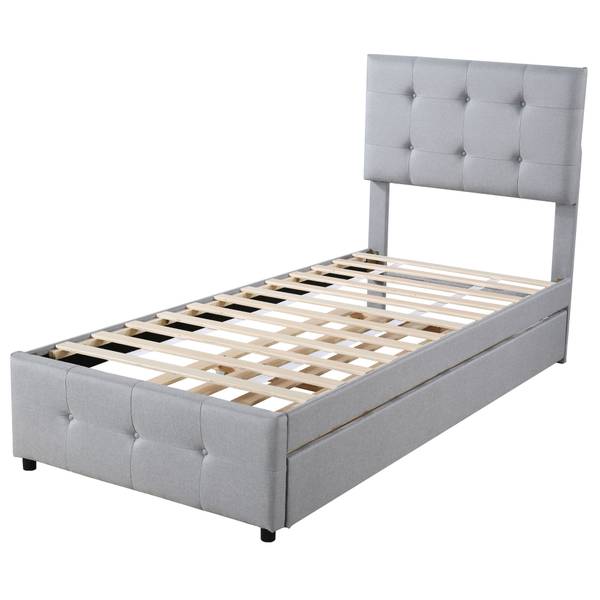 Polsterbett-BB1105 Grau