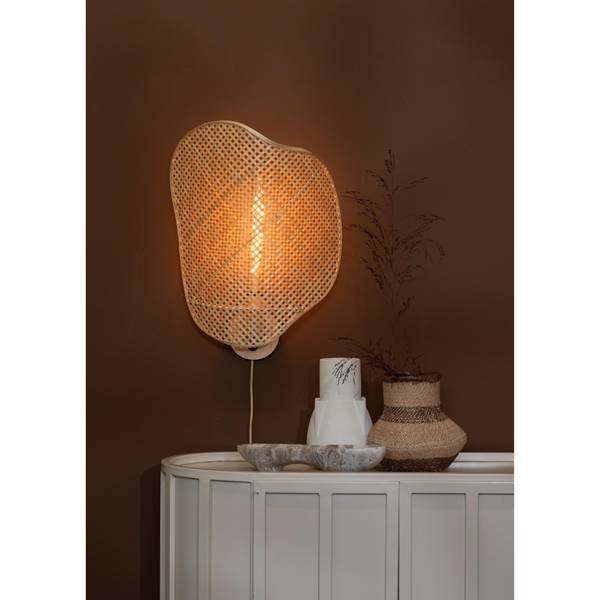 Wandlampe Kinabalu Braun - Bambus - Holzwerkstoff - 40 x 50 x 50 cm