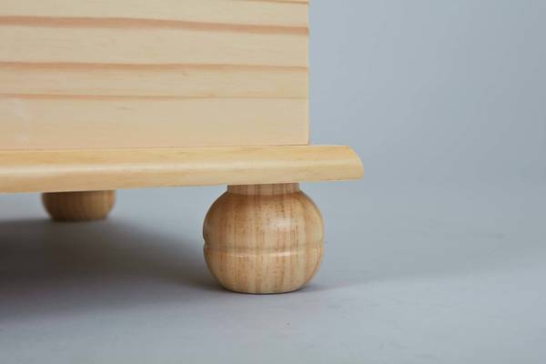 Containerbank Braun - Massivholz - 53 x 47 x 89 cm