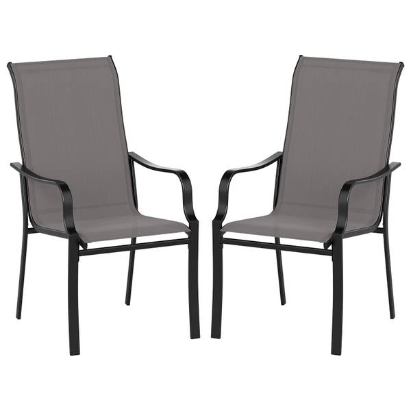Gartenstühle ZB34868(2er-Set) Grau - Metall - 73 x 101 x 56 cm
