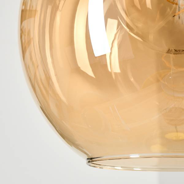 Pendelleuchte Cesaro Orange - Aluminium - Klarglas - 36 x 124 x 36 cm