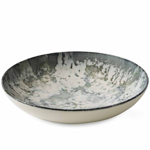 Serviesset 6 Personen 18-delig FINGO groen - wit - porselein - 28 x 4 x 28 cm