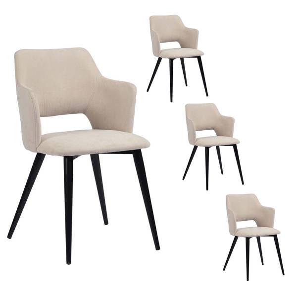 Esszimmerstühle AKANJI (4er-Set) Beige - 4er Set