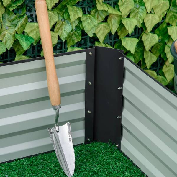 Hochbeet BB5495 Grau - Metall - 91 x 30 x 241 cm