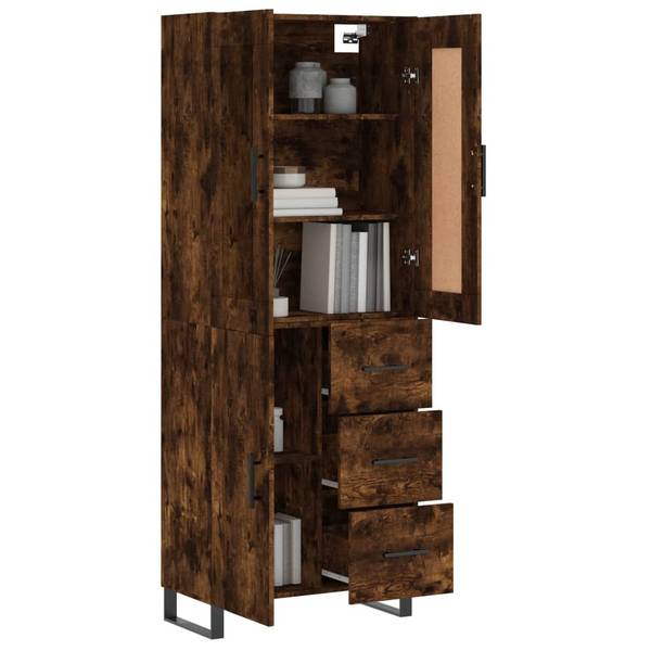 Highboard DE3521 Braun - Holzwerkstoff - 70 x 180 x 34 cm