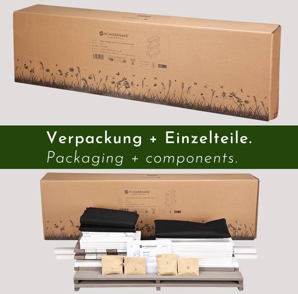 Vertikalbeet planverto1 Braun - Massivholz - 85 x 110 x 38 cm