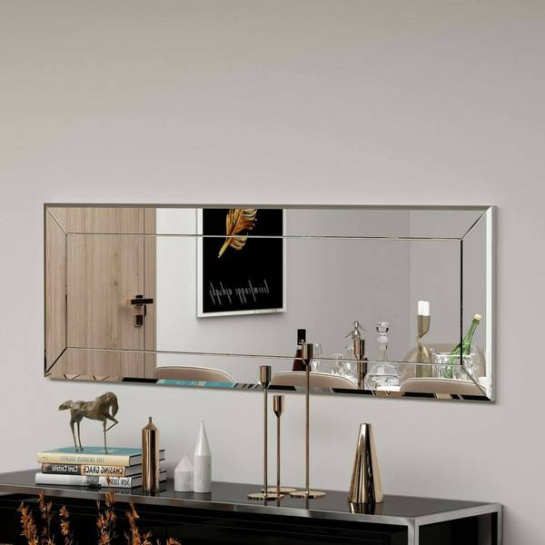 Spiegel Bareggio Weiß - Holzwerkstoff - 40 x 120 x 2 cm