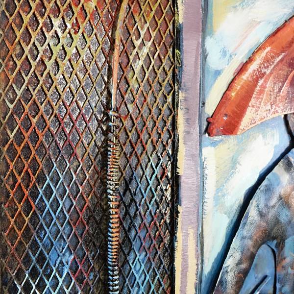 Metallbild 3D REGEN 4 Stahl - 120 x 80 x 5 cm