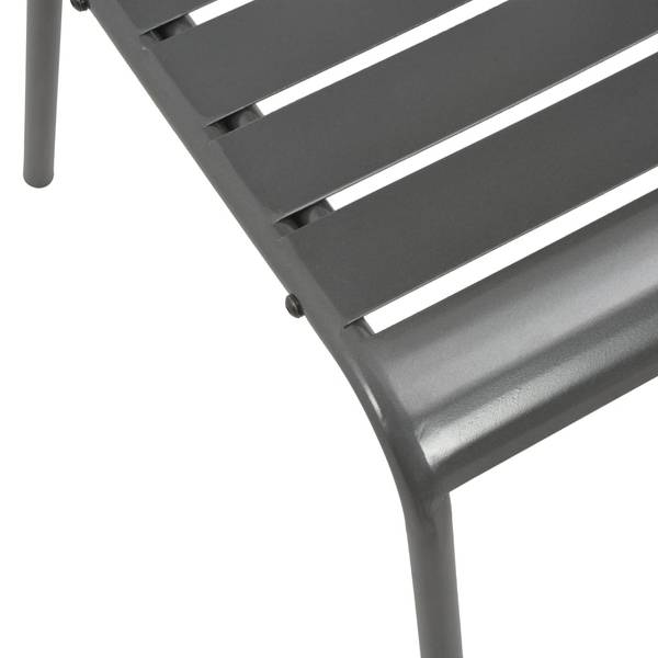 Chaise d'extérieur 44257 (lot de 2) Gris - Acier - 42 x 84 x 63 cm
