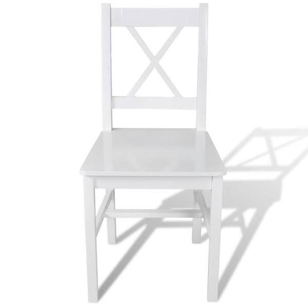 Esszimmerstuhl 241510 2er Set Weiß - Kiefer - 58 x 108 x 63 cm