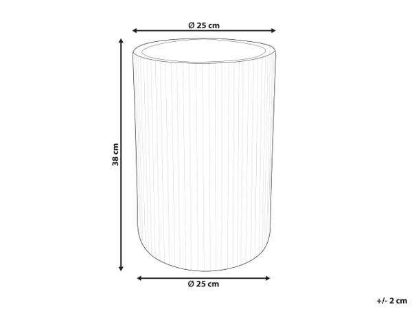 Cache-pot d'extérieur EANTIO Noir - 25 x 38 x 25 cm