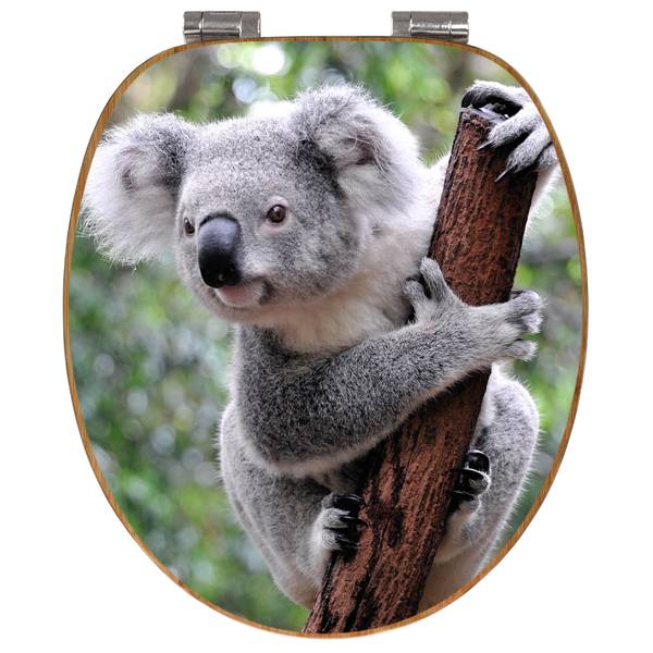 WC-Sitz mit Absenkautomatik Koala Bambus - Holzwerkstoff - 38 x 5 x 49 cm